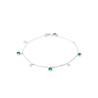 Bracelet Charms Cubes Émeraude en Argent 925