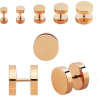 Faux écarteur acier doré - Faux piercing