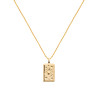 Collier Médaillon en Plaqué Or avec Gravure Soleil