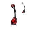 Piercing nombril titane noir cristal rouge en forme de goutte d'eau