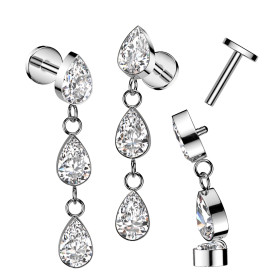 Piercing labret en titane...