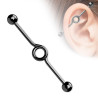 Piercing industriel spirale plat noir