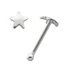 Piercing nez en argent microbille avec étoile