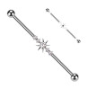 Piercing industriel en titane avec cristaux scintillants
