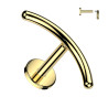 Piercing Labret Titane doré Design Minimaliste