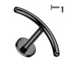 Piercing Labret Titane noir Design Minimaliste