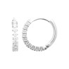 Boucles d'oreilles créoles en argent 925 serties de cristaux scintillants