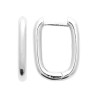 Boucles créoles argent rectangulaires minimalistes