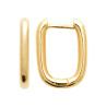 Boucles créoles rectangle en argent plaqué or – Élégance contemporaine