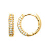 Boucles créoles pavées en argent plaqué or – Éclat et sophistication