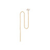 Boucles d'oreilles chaîne pendante en plaqué or et cristaux