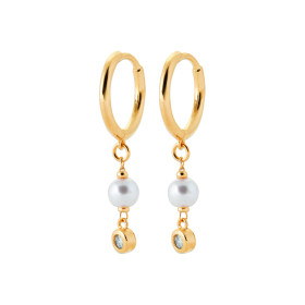Boucles créoles dorées avec...