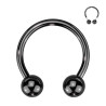 Piercing Fer à Cheval Nez Titane Noir 1mm