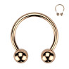 Piercing Fer à Cheval Nez Titane Or Rose 1mm