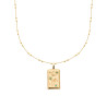 Collier Plaqué Or avec Pendentif Mystique Lunaire