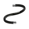 Barre de piercing spiral noir acier
