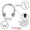 Piercing Fer à cheval en titane serti de CZ