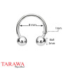 Piercing Fer à Cheval Nez Titane 1mm
