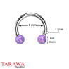 Piercing Fer à cheval en acier chirurgical bille d'opale