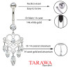 Piercing nombril Or blanc Chandelier - Tarawa piercing