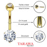 Piercing nombril solitaire or jaune - Tarawa.com