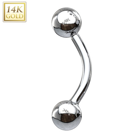 Banane or blanc 14 carats 1,6 mm
