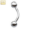 Banane or blanc 14 carats 1,6 mm