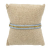 Bracelet Tissé Bleu Ciel avec Détails Dorés