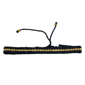 Bracelet Tissé Noir avec...