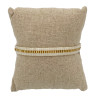 Bracelet Tissé Blanc avec Détails Dorés Raffinés