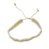 Bracelet Tissé Blanc avec Détails Dorés Raffinés