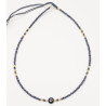 Collier Œil Noir et Perles Grises