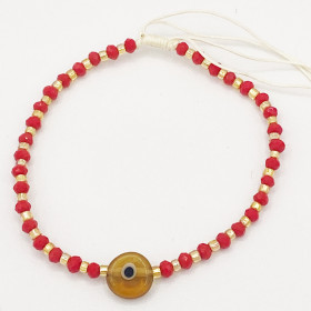 Bracelet Perlé Rouge et...