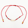 Bracelet Coquillage et Perles Rouges et Noires