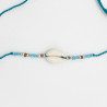 Bracelet Coquillage et Perles Bleu Turquoise