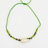 Bracelet Coquillage et Perles Vert Clair