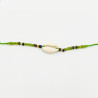 Bracelet Coquillage et Perles Vert Clair