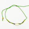 Bracelet Coquillage et Perles Vert Clair