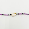 Bracelet Coquillage et Perles Violet Mystique