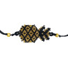 Bracelet Ananas Noir et Doré en Perles