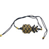 Bracelet Ananas Noir et Doré en Perles