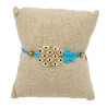 Bracelet Ananas Blanc, Doré et Turquoise