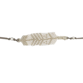 Bracelet Plume Blanc et...