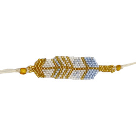 Bracelet Plume Blanc, Bleu...