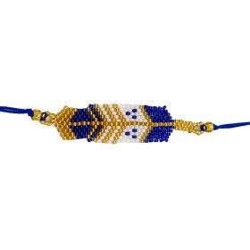 Bracelet Plume Bleu, Blanc...