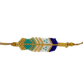 Bracelet Plume Turquoise,...