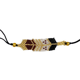 Bracelet Tissé Noir, Blanc...