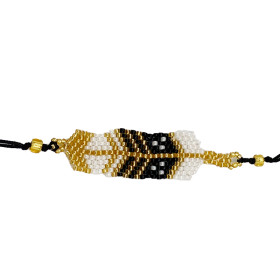 Bracelet Tissé Noir, Blanc...