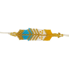 Bracelet Tissé Orange,...
