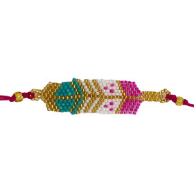 Bracelet Tissé Rose,...